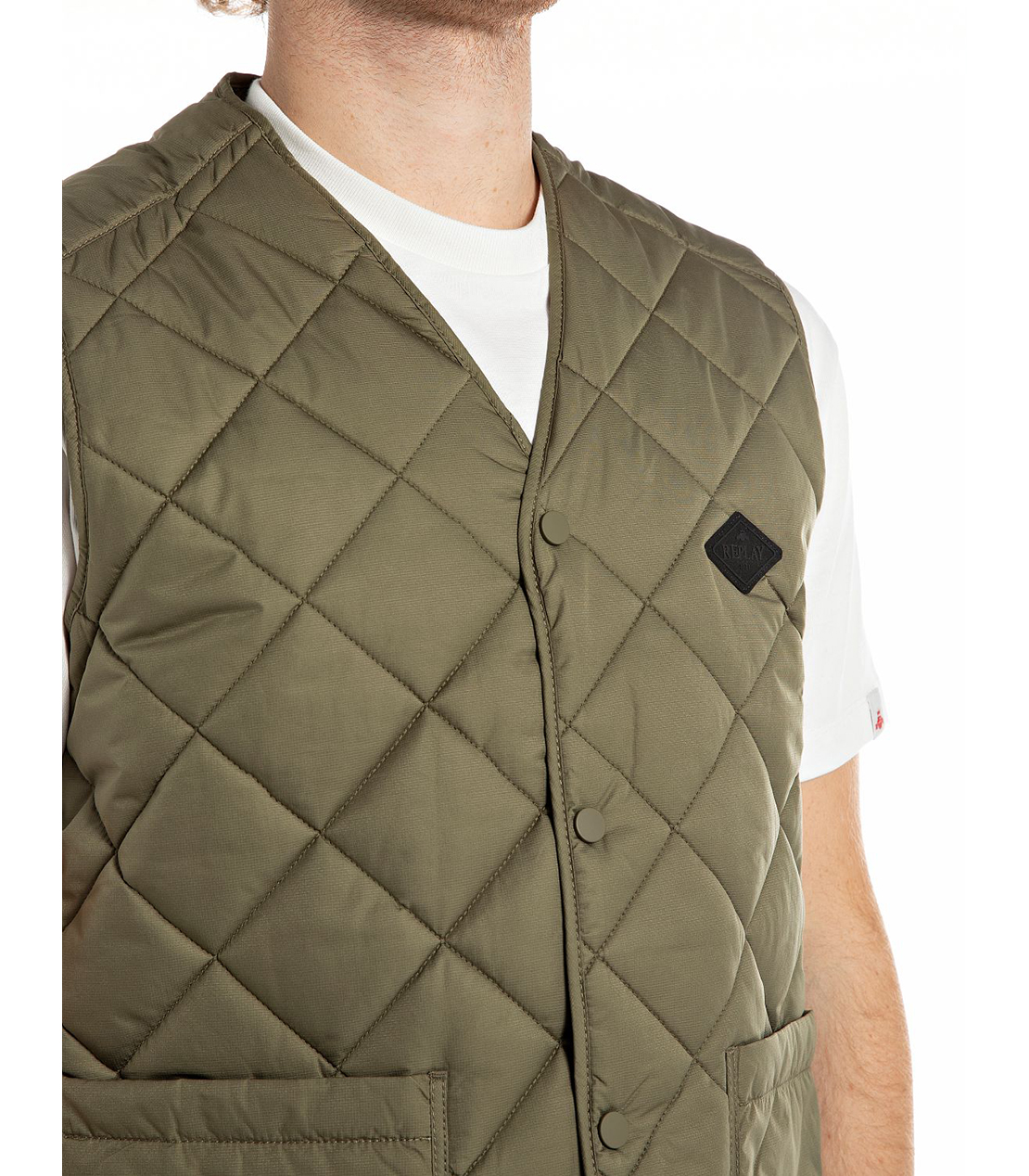 キルティングベスト 詳細画像 マッドグリーン 3